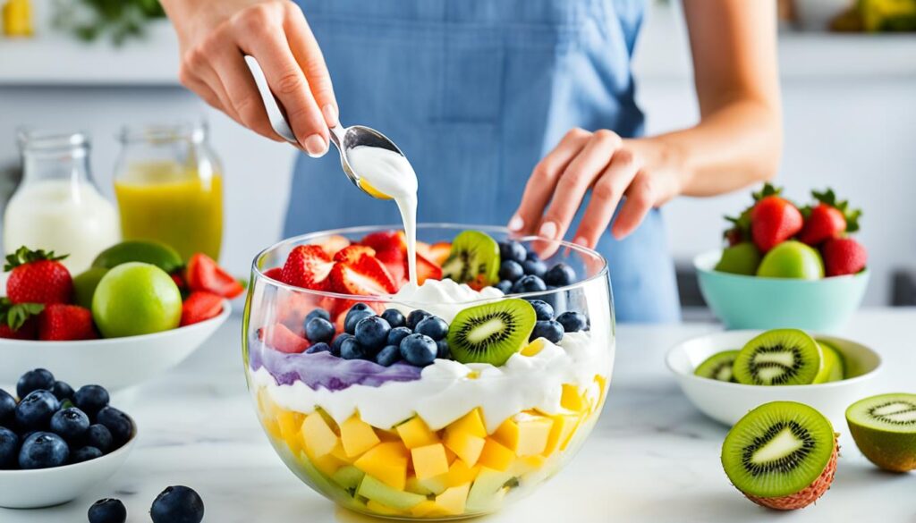 making fruit dip