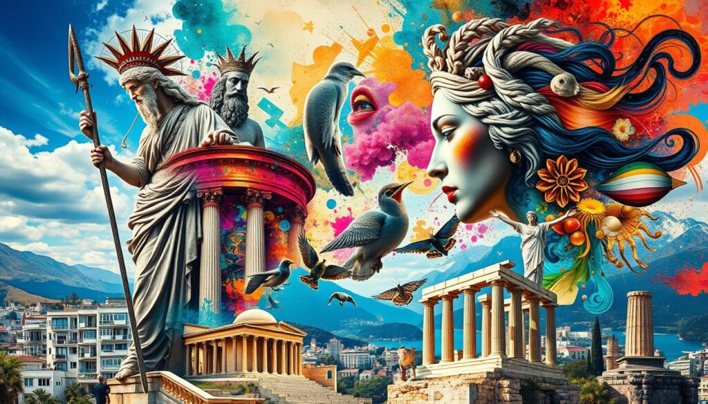 modern interpretations of Greek mythology in arts and literature