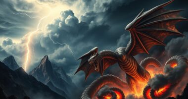 gods clash with monstrous fury