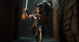 theseus defeats minotaur triumphantly