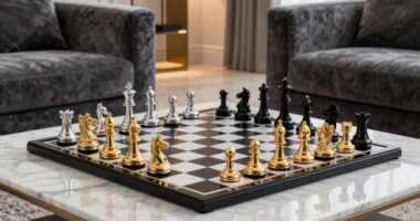 luxury coffee table chess sets