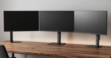 monitor arms for thick desks