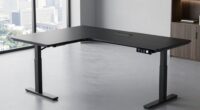 top l shaped electric desks