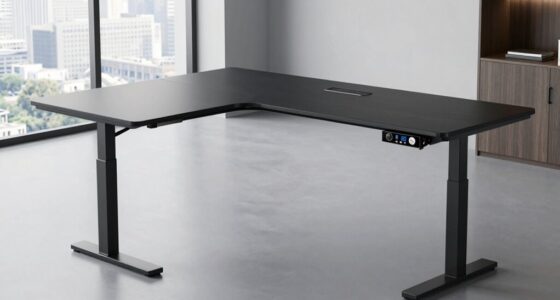 top l shaped electric desks