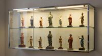 top statue display cabinets