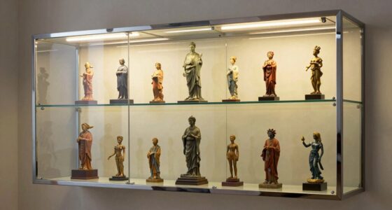 top statue display cabinets