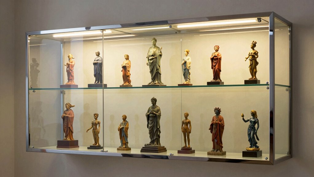 top statue display cabinets
