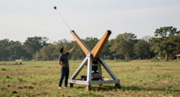 Tom Stanton's Supersonic Trebuchet Breaks Sound Barrier With Gravity Alone
