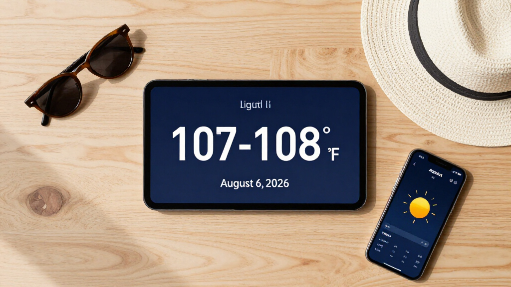 Will The Maximum Temperature Be 107-108° On Aug 6, 2026?