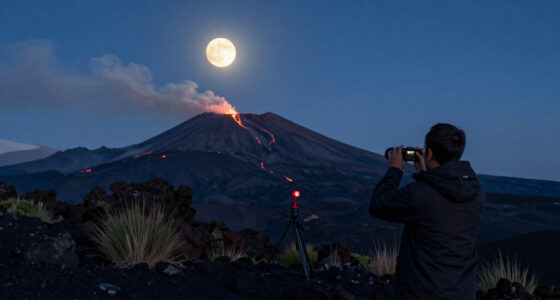APOD: 2026 October 1 – Harvest Moon With Erupting Mount Etna